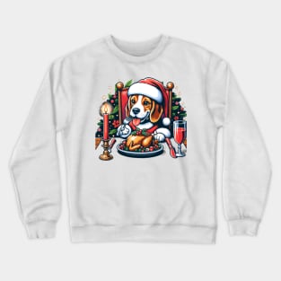 Beagle Dog Christmas Meal Crewneck Sweatshirt